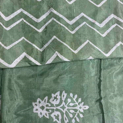 Pista ZigZag Pattern Table Print Pure Muslin Fabric Mix And Match.