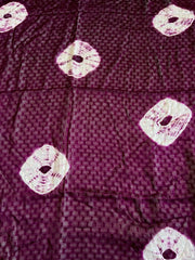 Chinnon Chiffon  Dark Purple Colour Tie And Dye Fabric