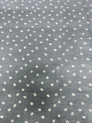 Pure Cotton Cambric Grey Color Bandhani Pattern Block Print Fabric