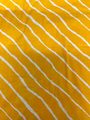 Pure Cotton Cambric Mix And Match Amber Yellow Color Bandhani Block Print Fabric