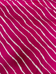 Pure Cotton Cambric Mix And Match Dark Pink Color Bandhani Block Print Fabric