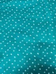 Pure Cotton Cambric Sky Blue Color Bandhani Pattern Block Print Fabric.