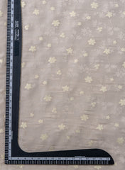 Pure Viscose Satin Greyish Color With Jacquard Butti Dyed Fabric