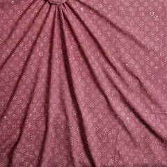 (Pre cut -2.5Meter) Mauve Dotted Pattern Dabu Hand Block Print Cotton Cambric Fabric